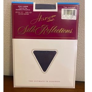 Vintage Pantyhose Silk Reflections By Hanes Silky Sheer Control Top Sandalfoot